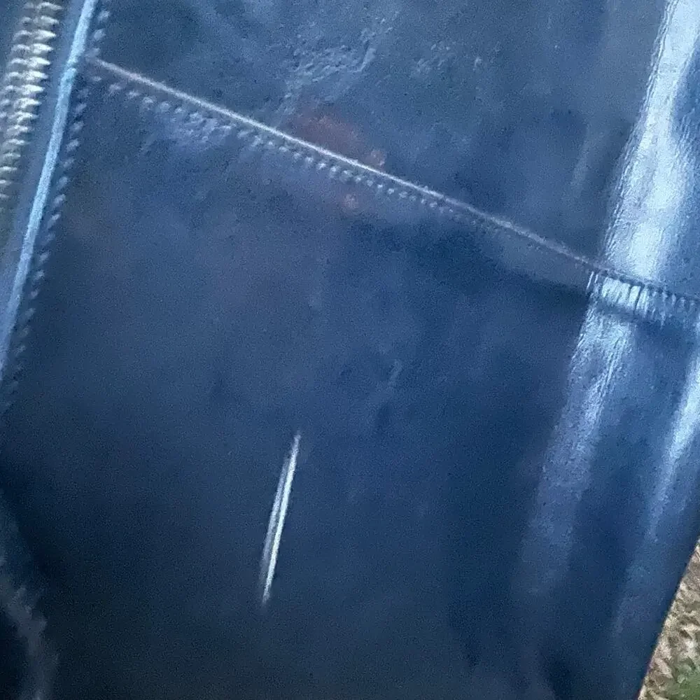 Borgasets Leather Tote Bag Navy - Picture 10 of 11